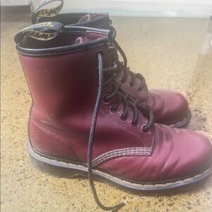 Dr. Martens Women's Burgundy Heeled Boots